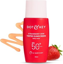 Dot  Key Strawberry Dew Tinted Sunscreen SPF 50 Pa   - 02 Warm Ivory  50ml