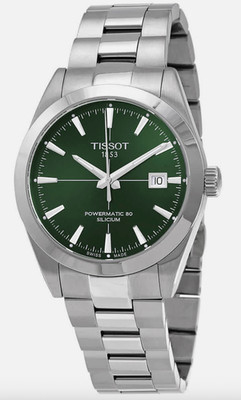 Tissot T127.407.11.091.01 Powermatic 80 Silicium Automatic Green  Men's Watch