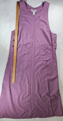 #ad Vintage Bagatelle Maxi Dress Jumper Purple Embroidered Lyocell Prairie Lg NWT $39.77