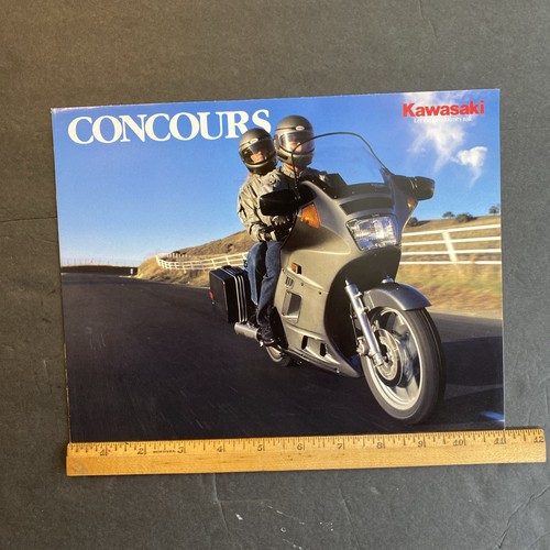 VTG Kawasaki CONCOURS Motorcycle 1986 Full Color Glossy Sales Brochure Specs