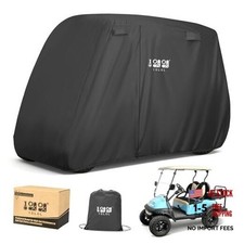 Golf Cart Cover 2/4/4 2 Passenger for L- For 2/2 2/4 Passenger Cart Black