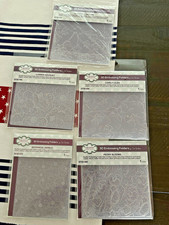 Lot Of 5 Creative Expressions 6x6 3D Embossing Folders Crafts Scrapbooking