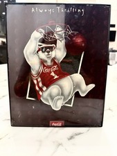 Coca-Cola Polar Bear Basketball Wall Plaque “Always Thrilling”