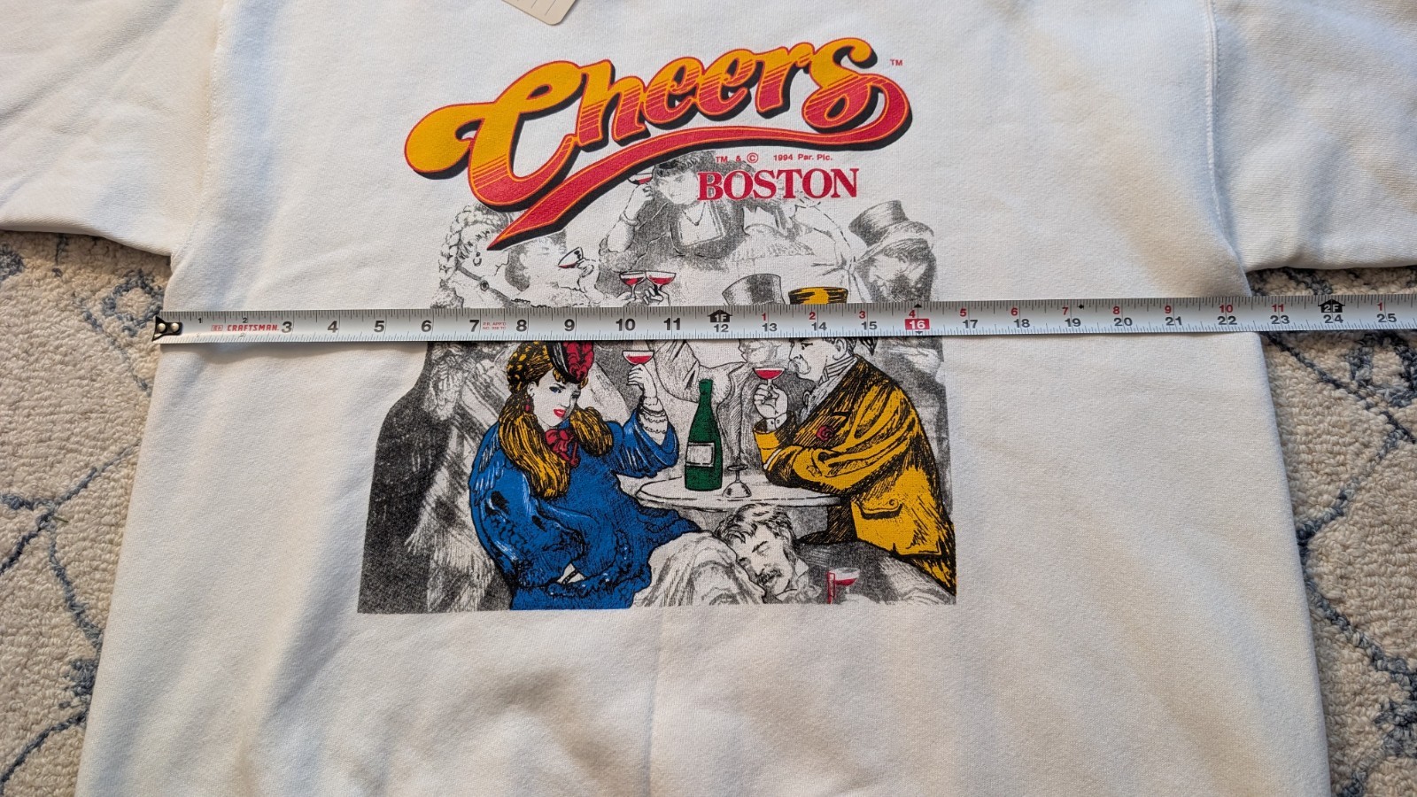 Vintage 90s Cheers Crewneck Sweatshirt NWT size Large Boston Bar TV Show image 8