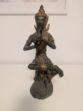 Bronze Statue Tempel Musiker Skulptur Figur Asiatische Kunst Asien