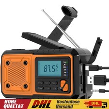 Notfallradio Solar Kurbelradio AM/FM 4000mAh Powerbank USB Camping Dynamo DHL