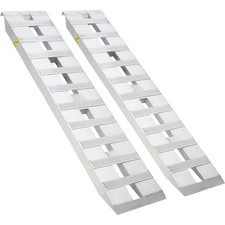 2Pcs 60" x 12" Aluminum Trailer Ramps with Top Hook 6000 Lbs Heavy-Duty Non-Slip