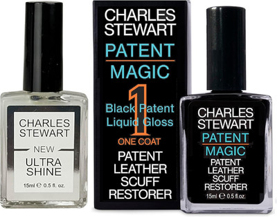 Charles Stewart Patent Magic Ultra, Patent Leather Repair Kit   One-Coat Black