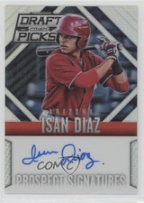 2014 Prizm Perennial Draft Picks Prospect Signatures Silver Isan Diaz Auto 03fx