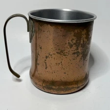 Vintage Coppercraft Guild 3”x3.5" Copper Mug UNCLEANED PATINA Taunton Mass Mule