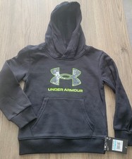 Under Armour UA Rival Fleece Print Fill Boys' Hoodie Size 5. Black