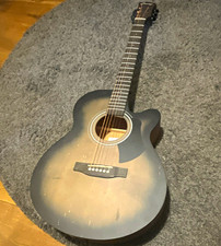 Donner 6-String Cutaway Acoustic Guitar Right-Handed Black Wood Body