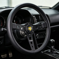 Momo Motorsport Prototipo Steering Wheel Black Dish Black Leather 350mm 14inch
