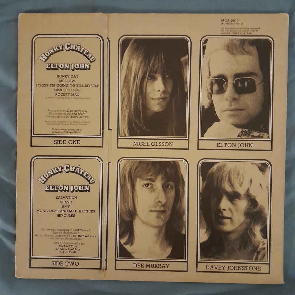 Elton John Honky Chateau 1972 MCA Records Envelope Cover OG Vinyl Album LP VG/VG - Image 2 of 4