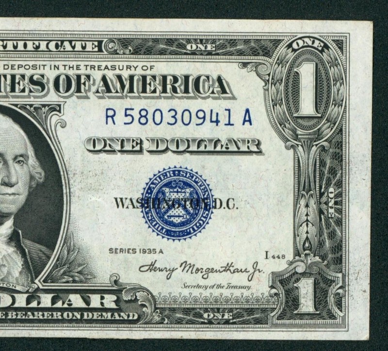 $1 1935 ((VF+/ XF)) Silver Certificate Note ** PAPER CURRENCY AUCTIONS