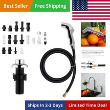 Kitchen Sprayer Chrome Faucet Side Sink Attachment With Spray Head and Hose, ...