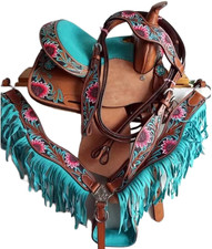 Leather Barrel Racing Western Handmade Horse Saddle Racer Equestrian Trail Tack