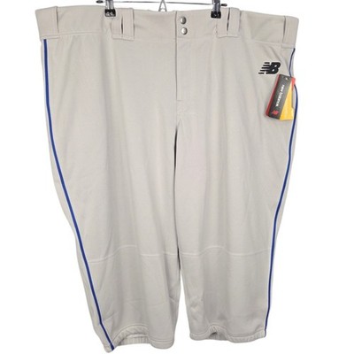 New Balance Adversary 2 Knicker Baseball Pants Mens 3XL Gray Blue Piped NWT