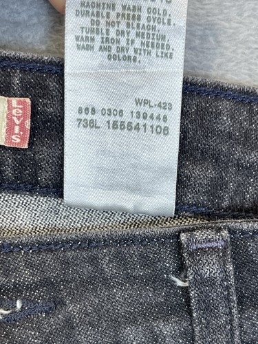 Levis Jeans Womens 10 Black Faded Denim 545 Low Rise Bootcut Stretch Cowgirl - Imagen 8 de 9