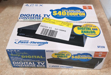 Apex DT250 Digital TV Converter Box with Analog Pass-Through w/Remote NIB