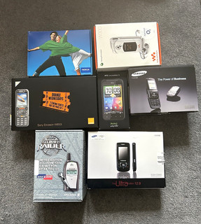 Job Lot Vintage Boxed Mobile Phones HTC Nokia Sony Ericsson Samsung SPARES