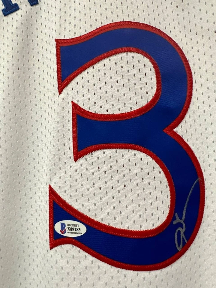Allen Iverson Philadelphia 76ers Hand Signed Autographed White Jersey BECKETT - Image 3 of 4