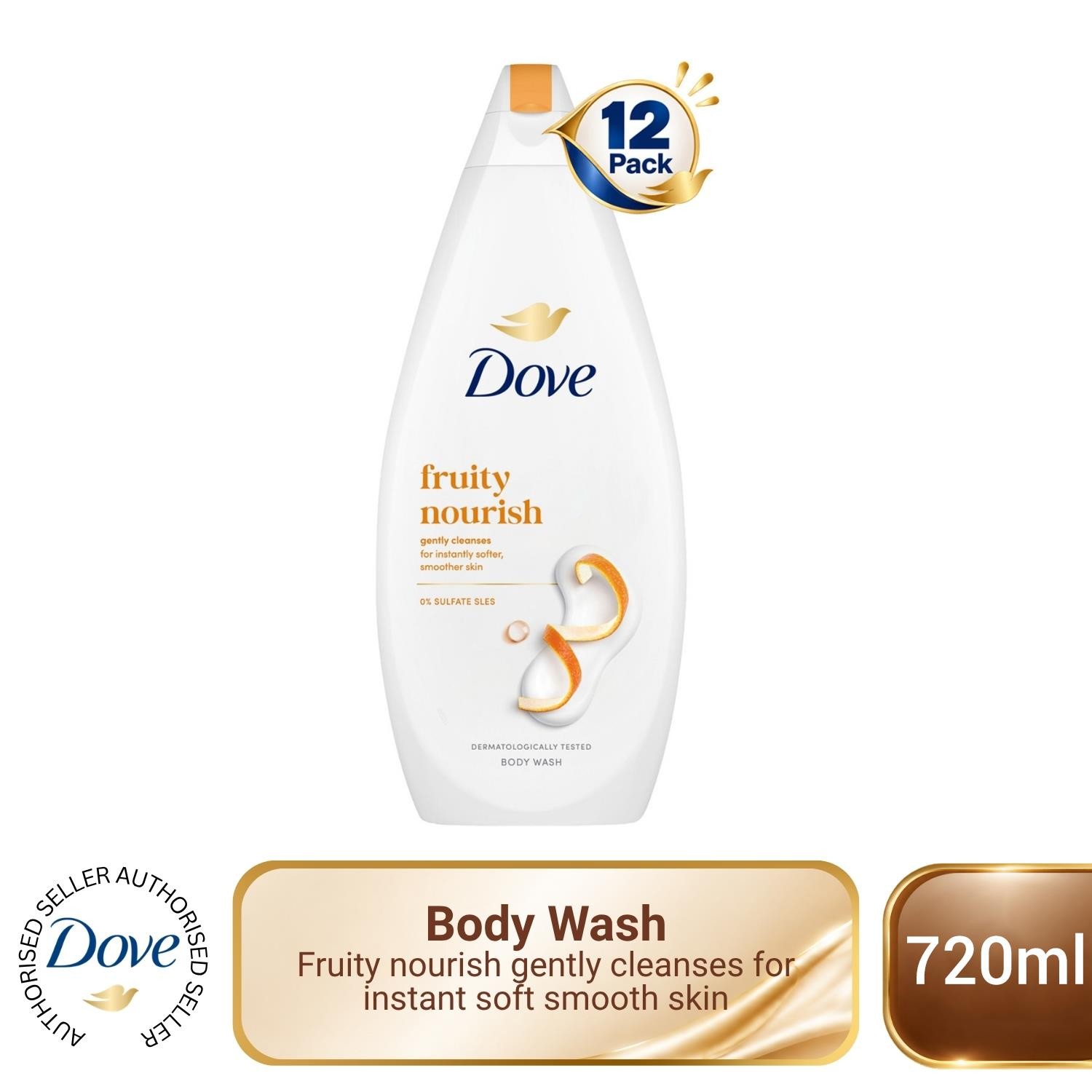 Dove Caring Bath Fruity Nourish Bath Soak 720Ml With 0% Sulfate Sles 3 Pack - Image 13