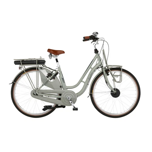 E-Bike FISCHER CITA 3.8 RETRO steingrau, 28 Zoll, RH 48 cm, 522 Wh Elektrorad