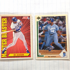 Score 1991 Bo Jackson Kansas City Royals MLB Baseball 2 Card Lot #692 #545