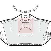 Mitsubishi Carisma DA 1995-2006 BremsbeläGe Hinten Apec (R90)
