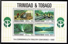 Foglio ricordo Trinidad e Tobago come nuovo mai incernierato
