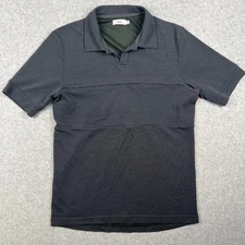 Rapha Cycling Wool Blend Polo Short Sleeve Shirt Medium Mens Grey Active