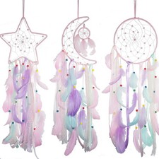 3 Pack Pink Dream Catcher for Girls- Girls Room Decor, Room Decor for teen girl