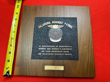 OKLAHOMA HIGHWAY PATROL Meritorious service plaque 10”x 10”