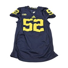 Michigan Wolverines Team Issued 2012 Blue Alternate 52 Adidas Jersey Size XL 