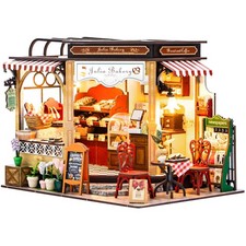 Bastelset Bücherregal Miniaturhaus Holz Puzzle Dekoration Geschenk Modell