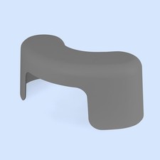 TUSHY Arc Toilet Stool: Supports a Natural Squatting Posture to Charcoal