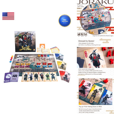 Moaideas Game Design Joraku Deluxe Strategy Board Game 40 Wooden Samurai
