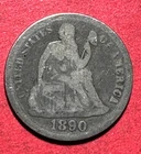 1890 US Seated LIBERTY SILVER Dime! "LIBERTY" Shows! Old US Coin!