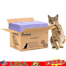 Cat Litter Pads Disposable 50 Count Super Absorbent Odor Control Easy Cleanup US