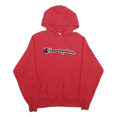 CHAMPION REVERSE WEAVE Sweat À Capuche Rouge Homme M Classique Coton Mélange - Photo 1/4