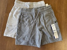 2 Pack Boys Or Girls Wonder Nation Shorts Size xsmall 4-5 Light Dark Grey.