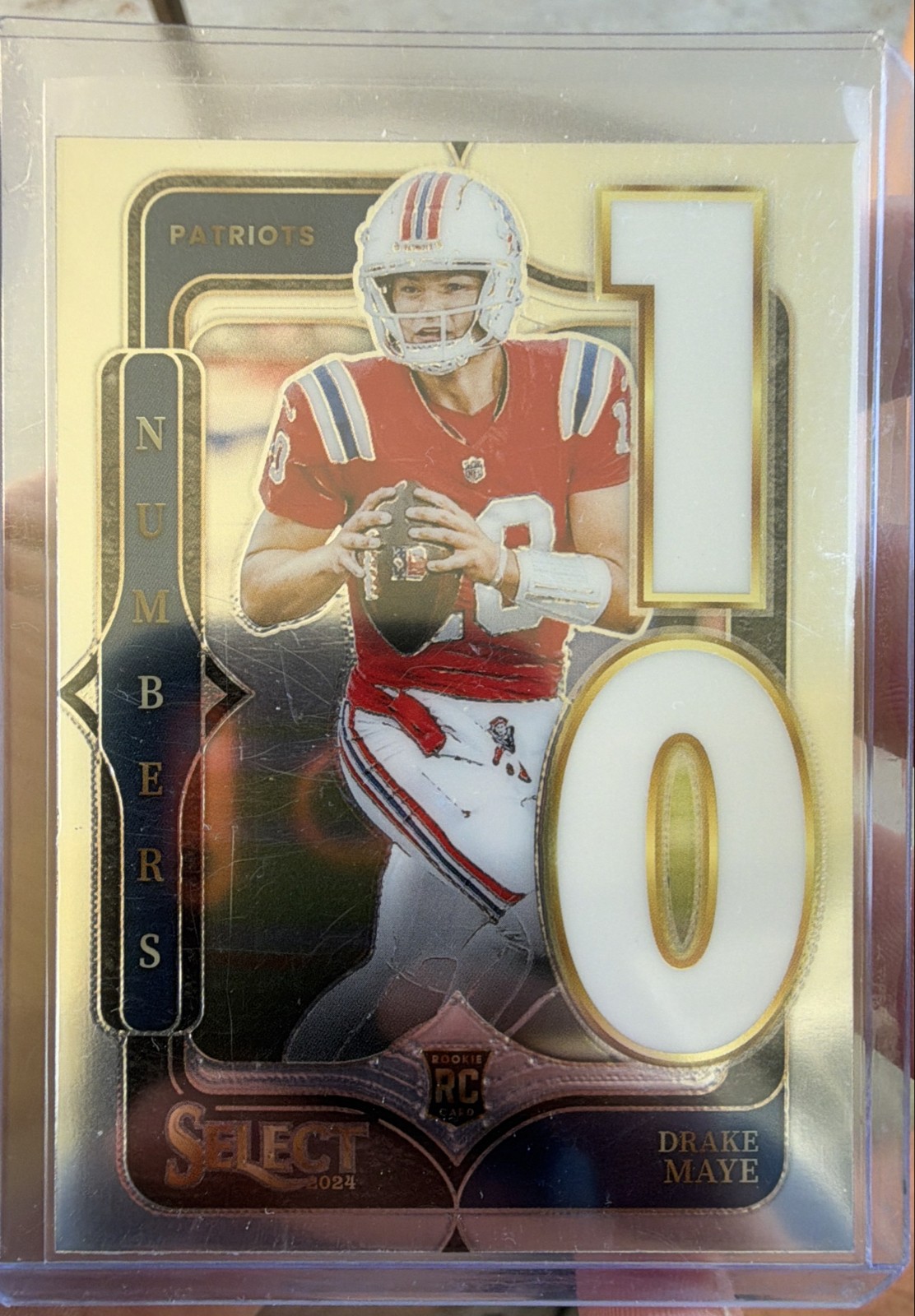 2024 Panini Select - Select Numbers Drake Maye #20 Silver Prizm (RC)