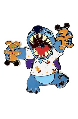 Disney Pin 2025 DLR Disney Parks Stitch Attacks Snacks Mystery Pack Lebkuchen