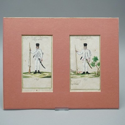 2x Copperplate Szeckler + Sclavonier Bruder Regiment Graf Donhof Coloured G. Aio