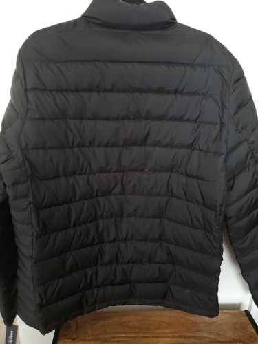 Kenneth Cole Black Puffer Zip Up Jacket Mens LARGE Snap Button Pockets NEW W/tag - Picture 2 of 11