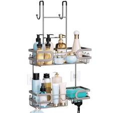 HapiRm Shower Caddy over Door- Hanging Shower Organizer with 14 Hooks and Soa...