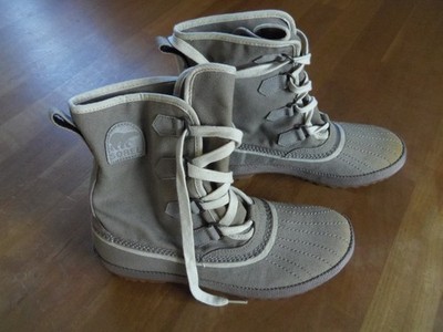 SOREL Tivoli Kettle Textil Stiefel Schnürboots grau Gr. 40 2/3 US 8.5 UK 7 NEU