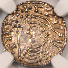 England 1029-1035AD Cnut Silver Penny S-1159 Dover Mint NCG MS61, Nicest on ebay