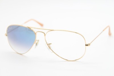 NEW RAY-BAN RB 3025 AVIATOR LARGE METAL 001/3F GOLD AUTHENTIC EYEGLASSES 58-14